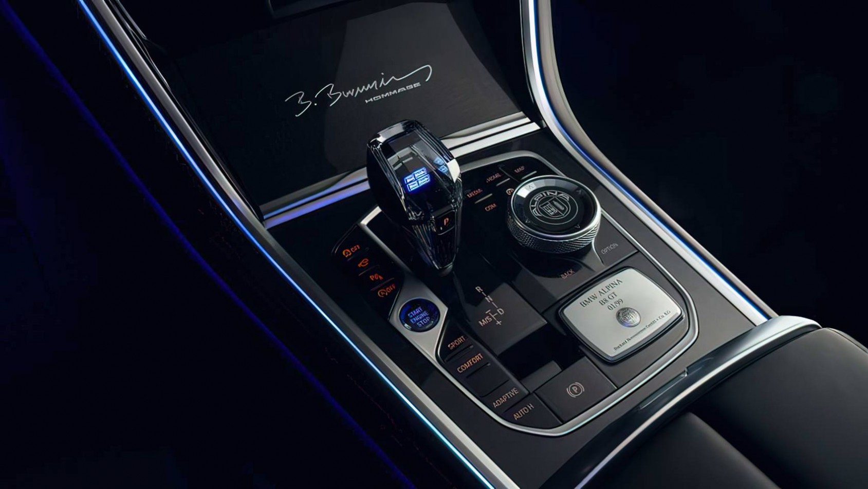 Alpina B8 GT konsola środkowa