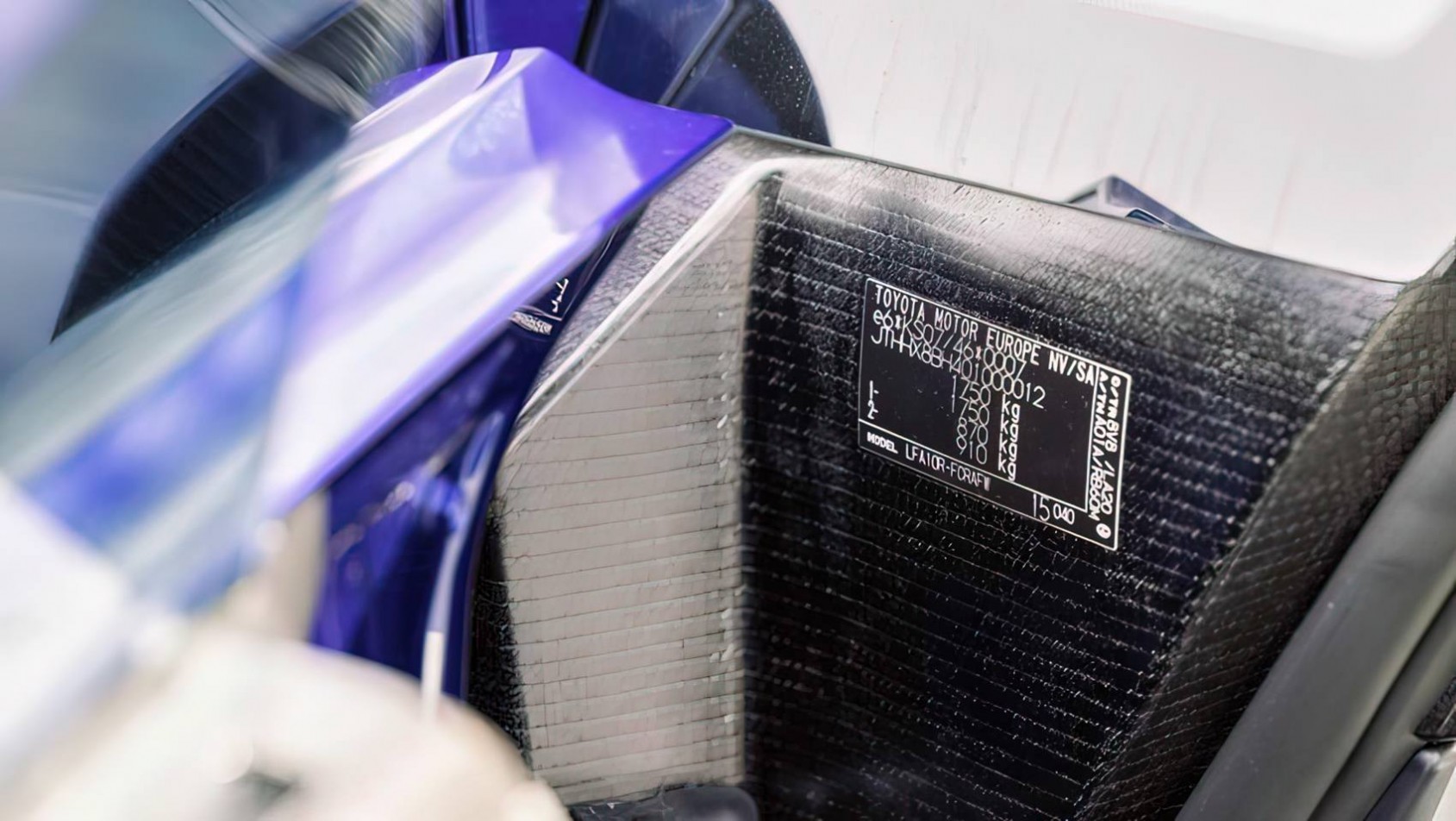 Lexus LFA tabliczka znamionowa