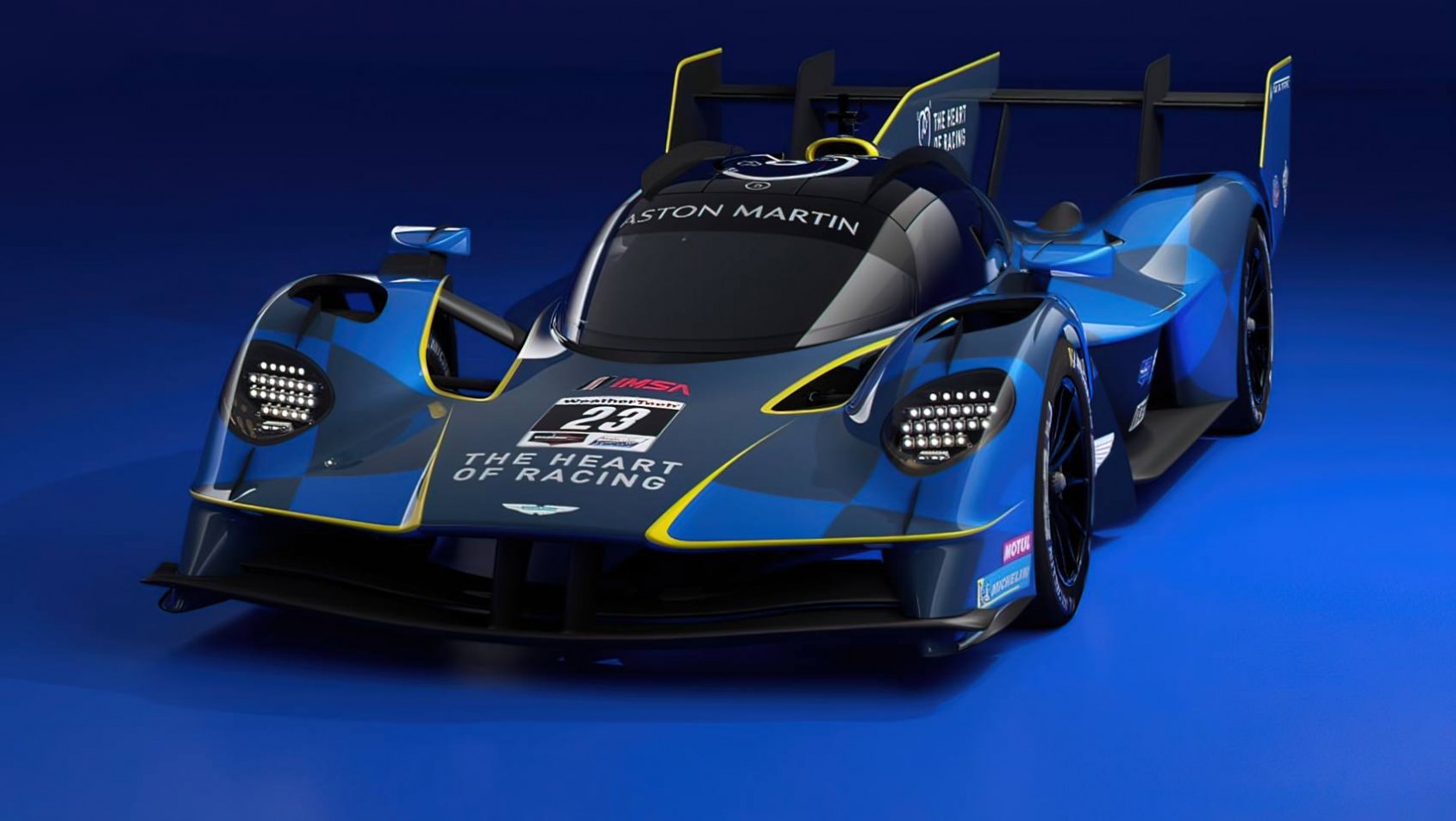 Aston Martin Valkyrie AMR-LMH niebieskie malowanie