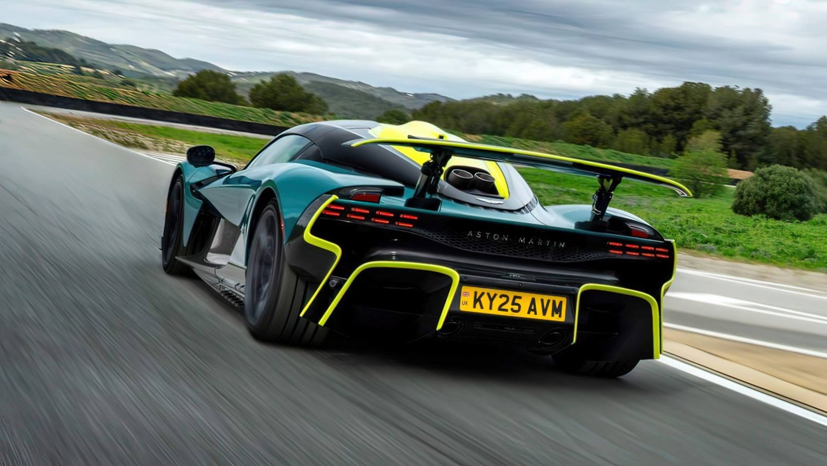 Aston Martin Valhalla podium green