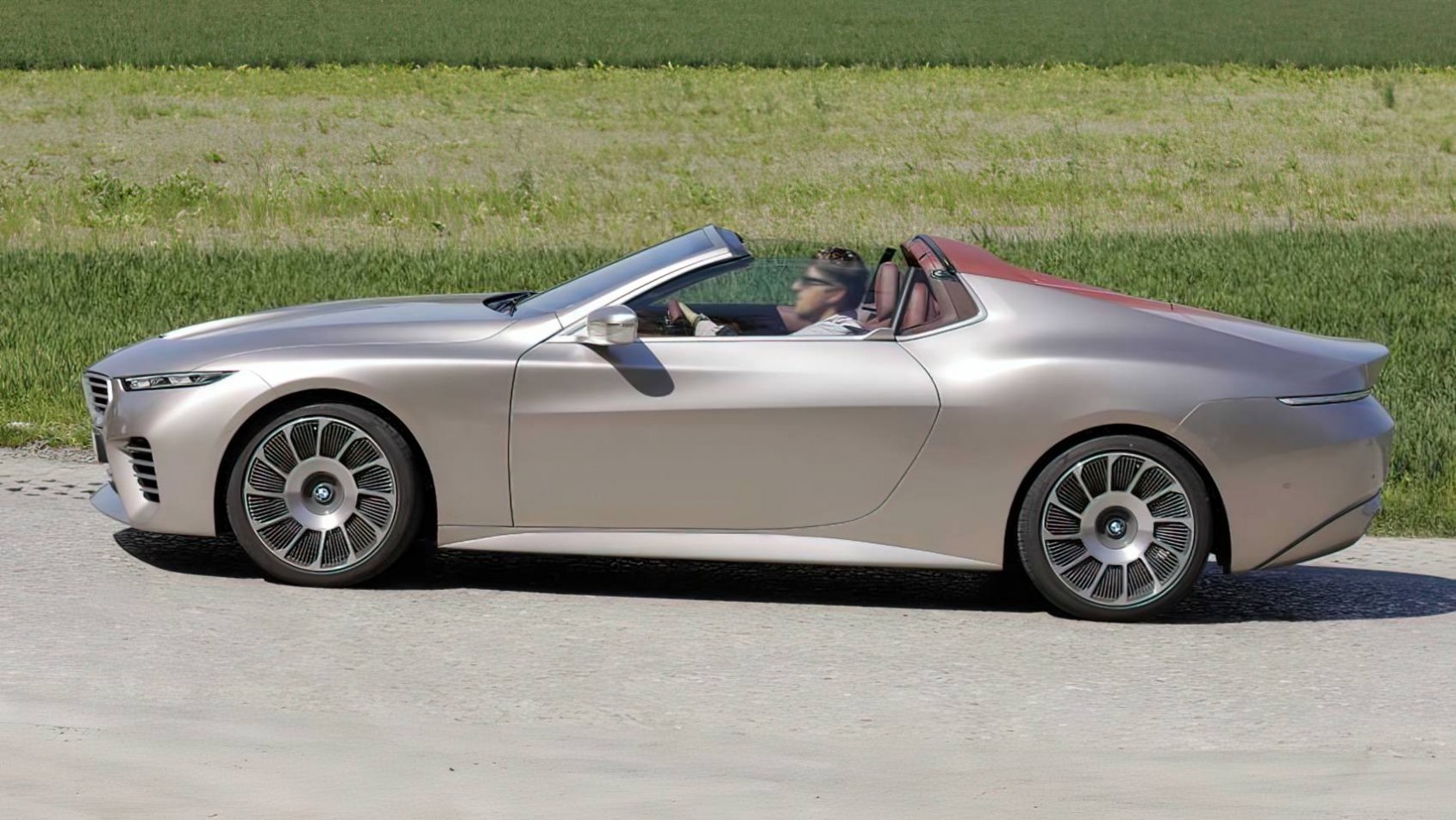 BMW Skytop na drodze bok