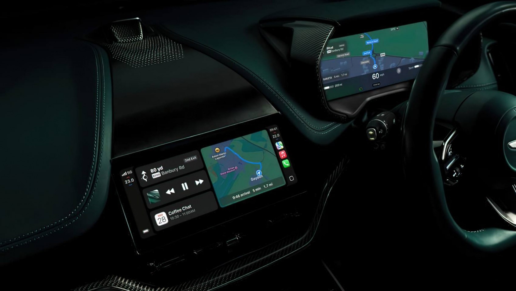 Aston Martin Apple CarPlay Ultra screen