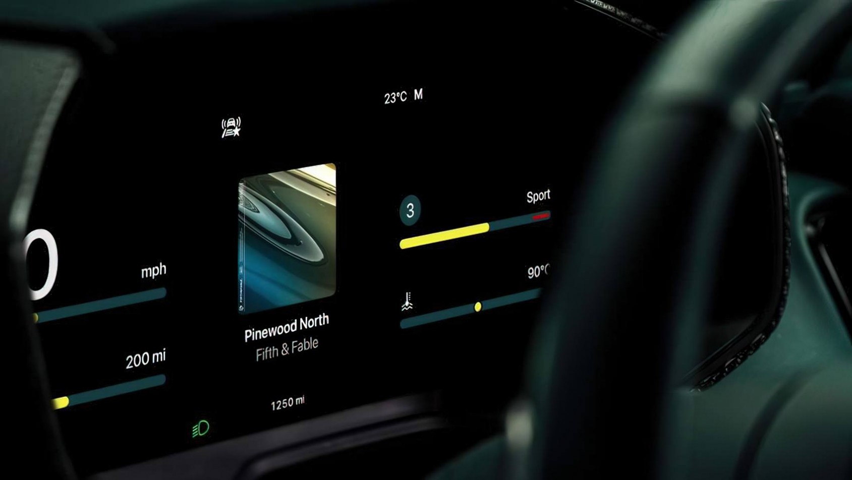 Aston Martin Apple CarPlay Ultra wyświetlacz