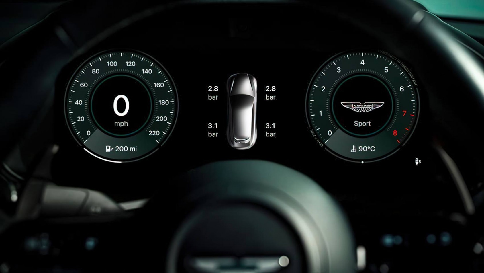 Aston Martin Apple CarPlay Ultra zegary