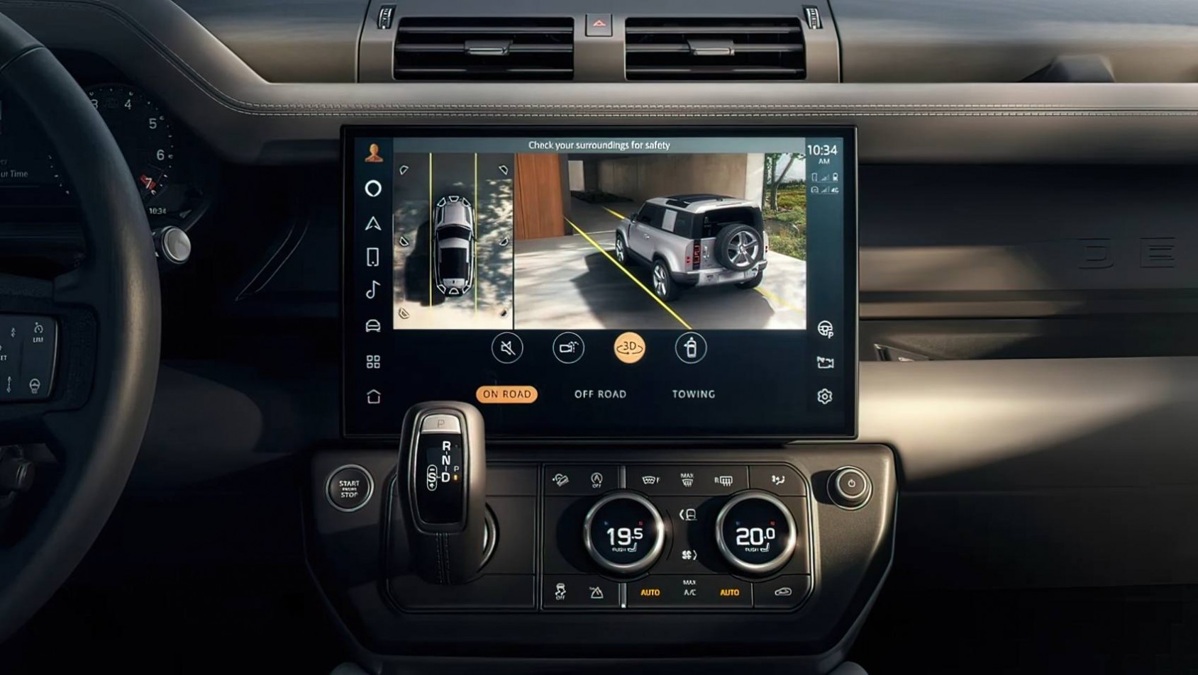 Land Rover Defender MY26 ekran centralny