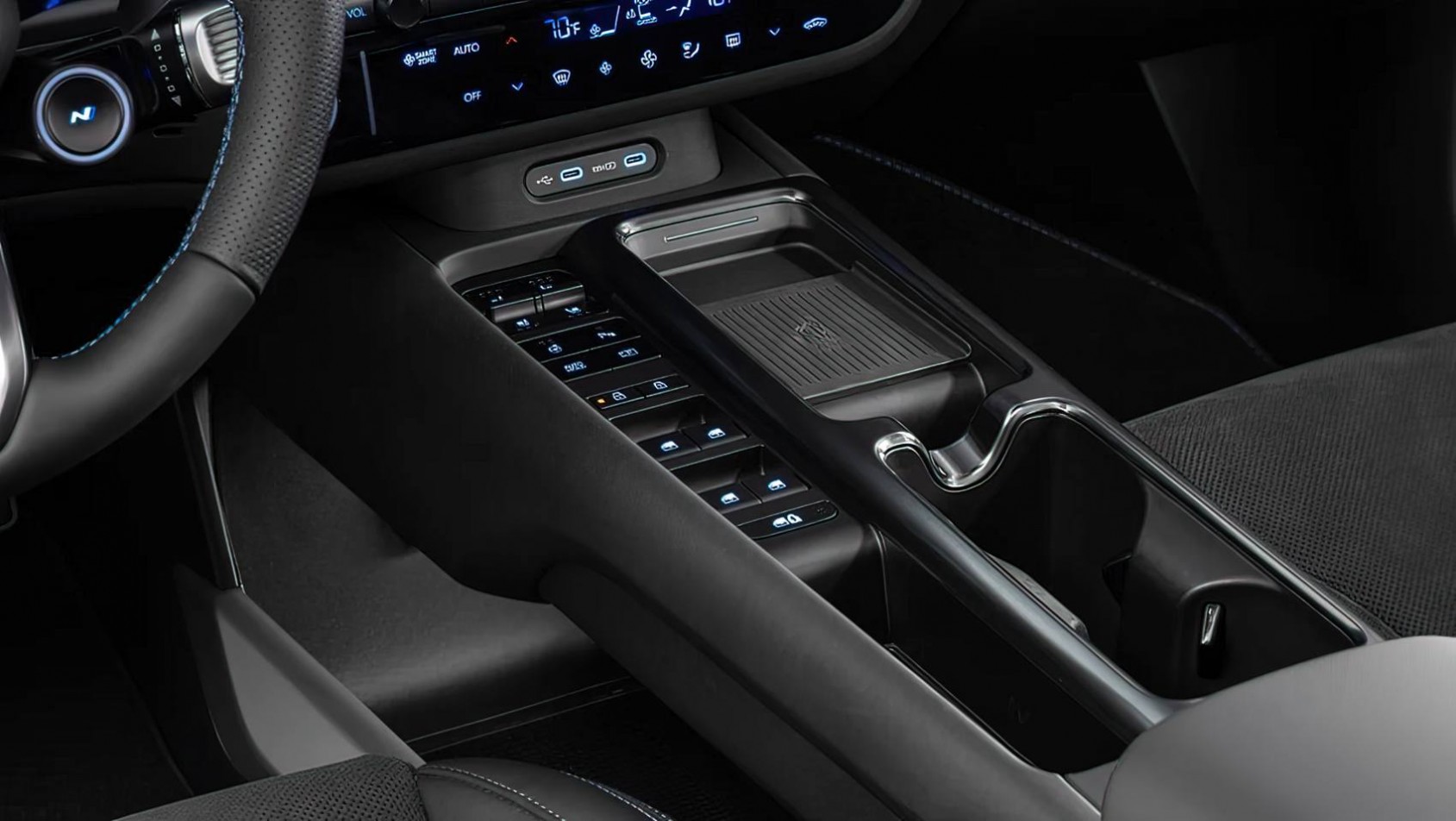 Hyundai Ioniq 6 N konsola środkowa