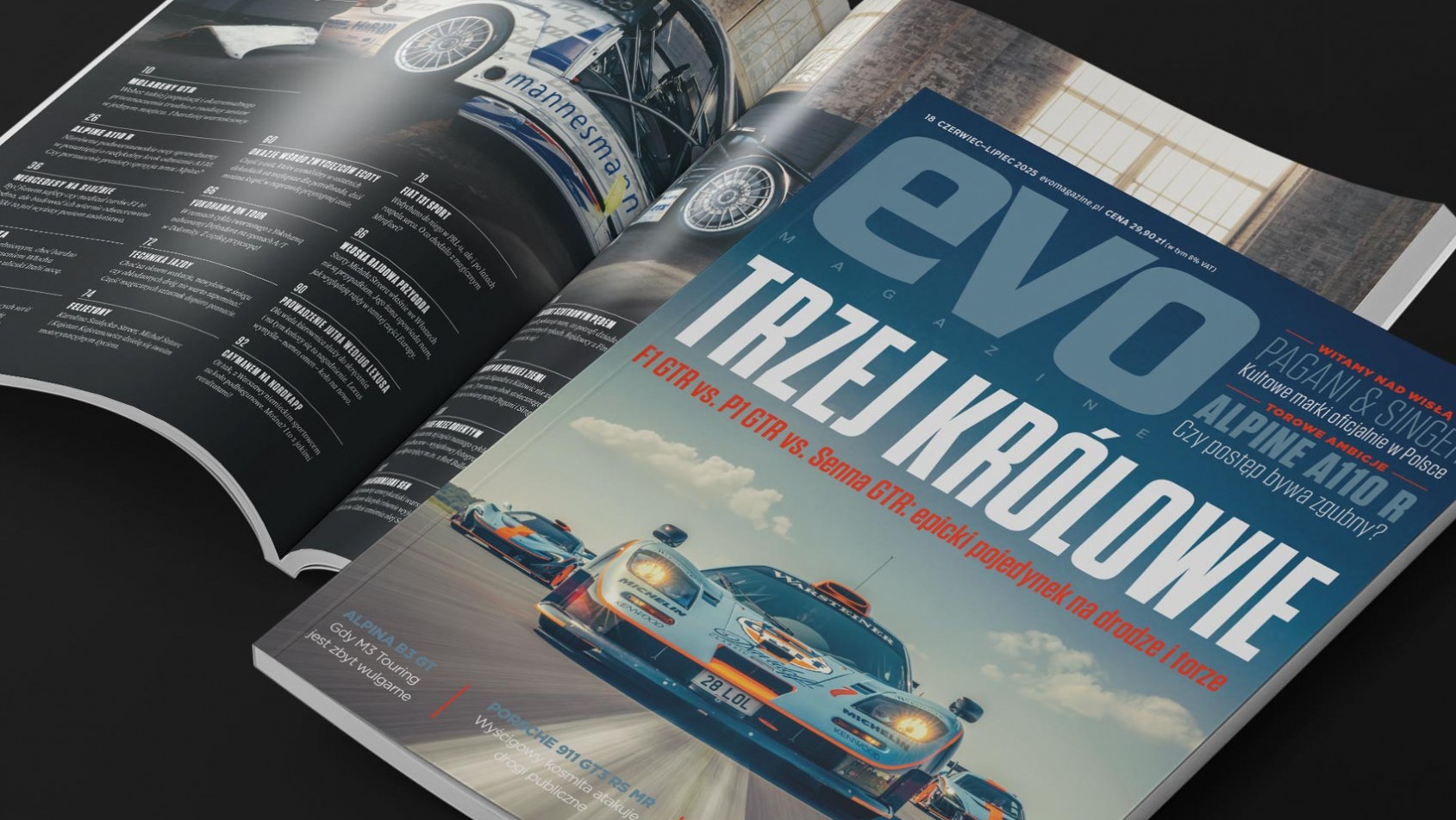 18. wydanie EVO Magazine z McLarenami na okładce