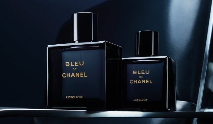 Flakony perfum BLEU DE CHANEL L’Exclusif – elegancki design w odcieniu głębokiego błękitu i czerni BLEU DE CHANEL L’Exclusif
