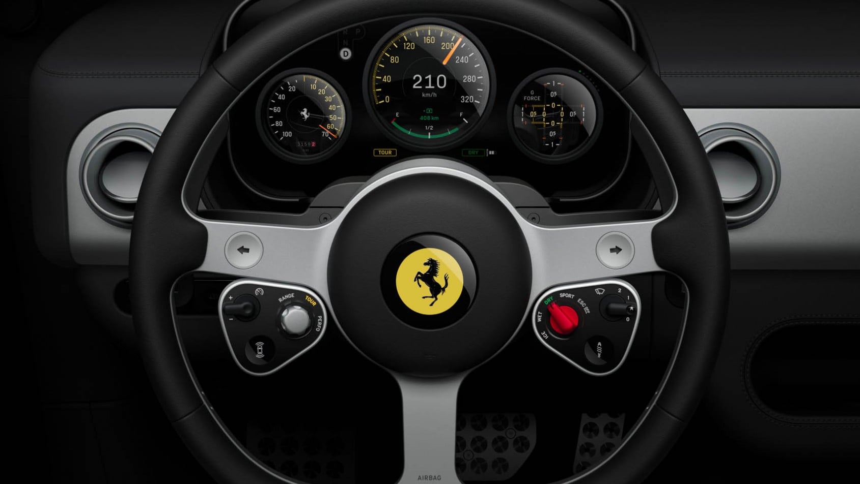 Ferrari Luce teaser kierownica