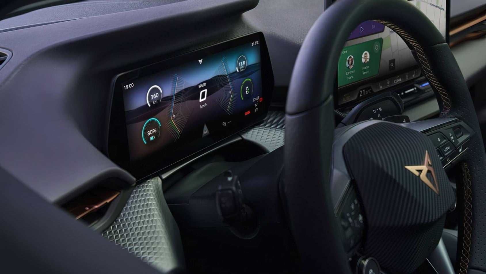 Cupra Raval wyświetlacz kierowcy