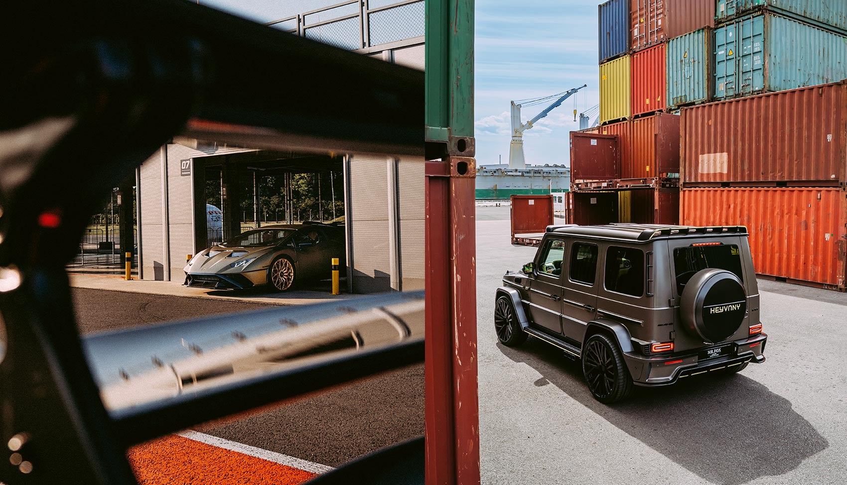 Huracán STO i AMG G 63 Keyvany w gdańskim porcie