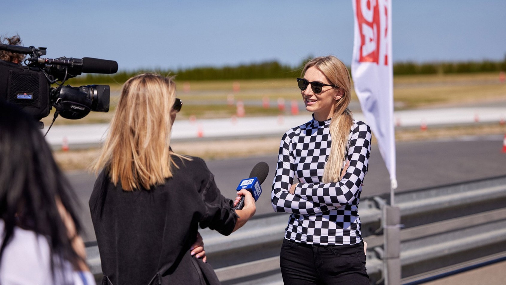 Magdalena Miękoś podczas wywiadu