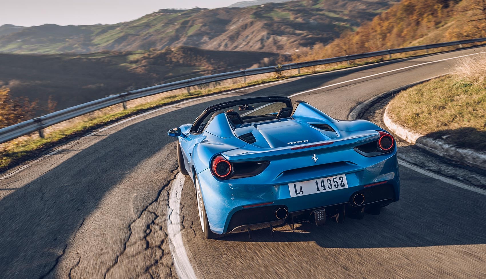 Ferrari 488 Spider podczas dynamicznej sesji fotograficznej