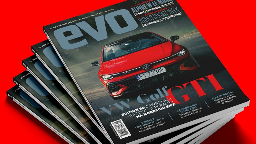 Okładka 25. wydania EVO Magazine z VW Golfem GTI