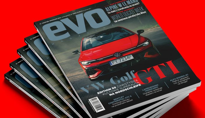 Okładka 25. wydania EVO Magazine z VW Golfem GTI