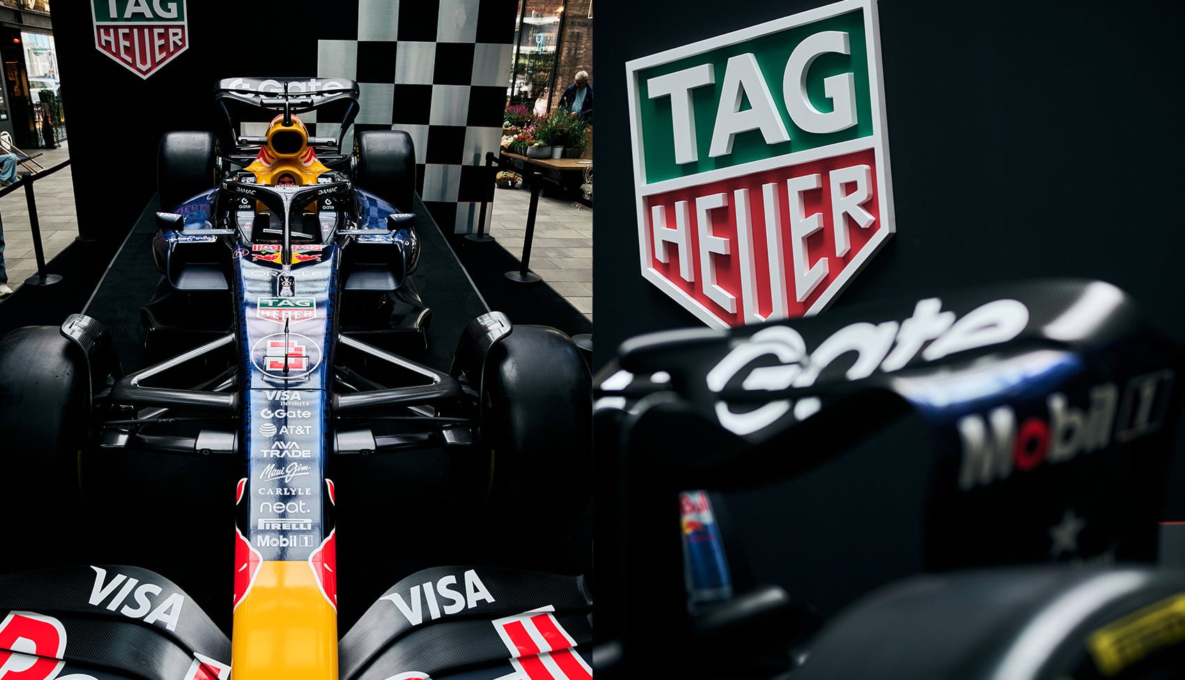 Bolid Red Bull Racing F1 podczas TAG Heuer Take Over w Warszawie Bolid Oracle Red Bull Racing F1 na wydarzeniu TAG Heuer w Fabryce Norblina w Warszawie