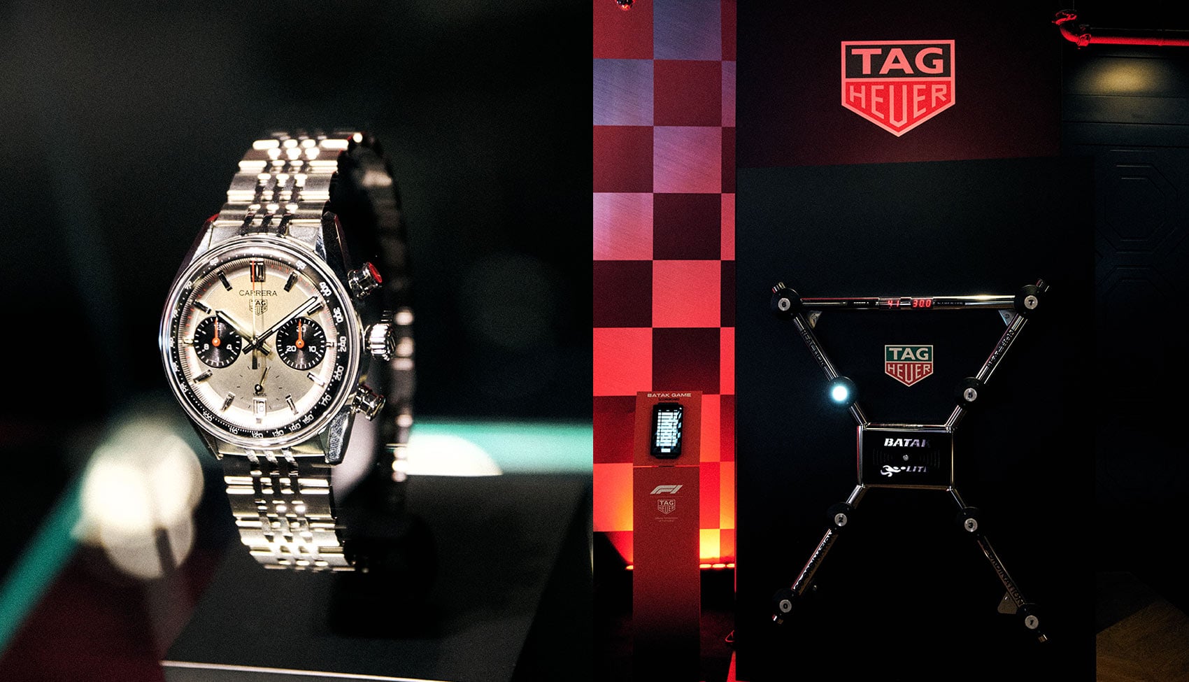 Test refleksu Batak podczas TAG Heuer Take Over w Fabryce Norblina Batak do testowania refleksu podczas wydarzenia TAG Heuer Take Over w Warszawie