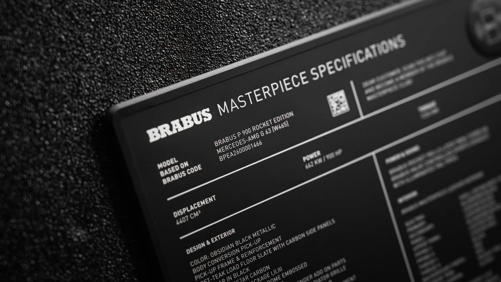 Brabus P 900 Rocket Edition paszport